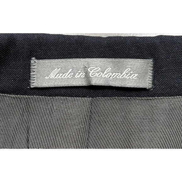 Vtg Oscar de la Renta Blazer Jacket Mens 46R Navy Wool 2-Button Gold Crest - Picture 7 of 10